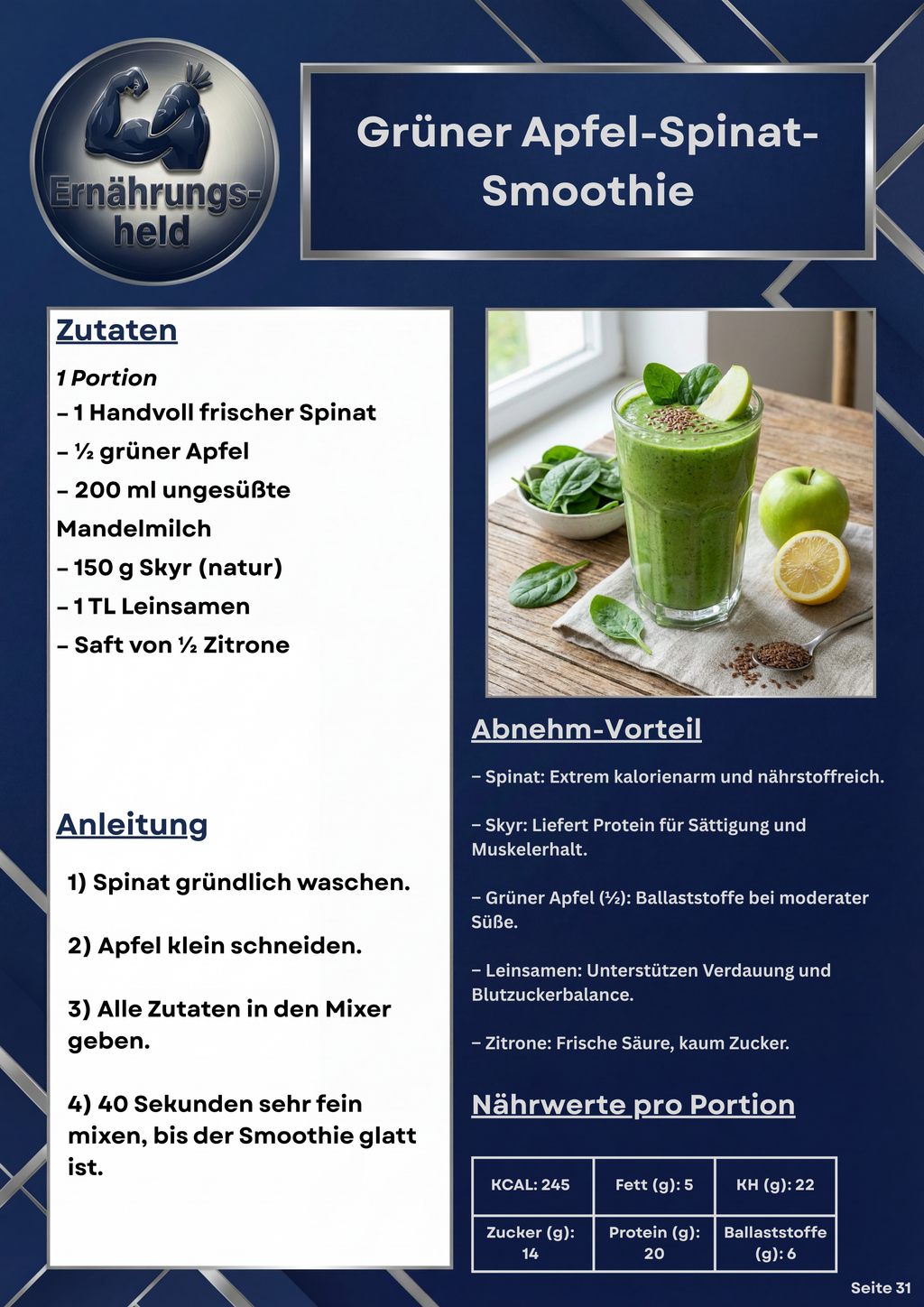 Abnehmen leicht gemacht – 50 Shakes und Smoothies zum Abnehmen (eBook)