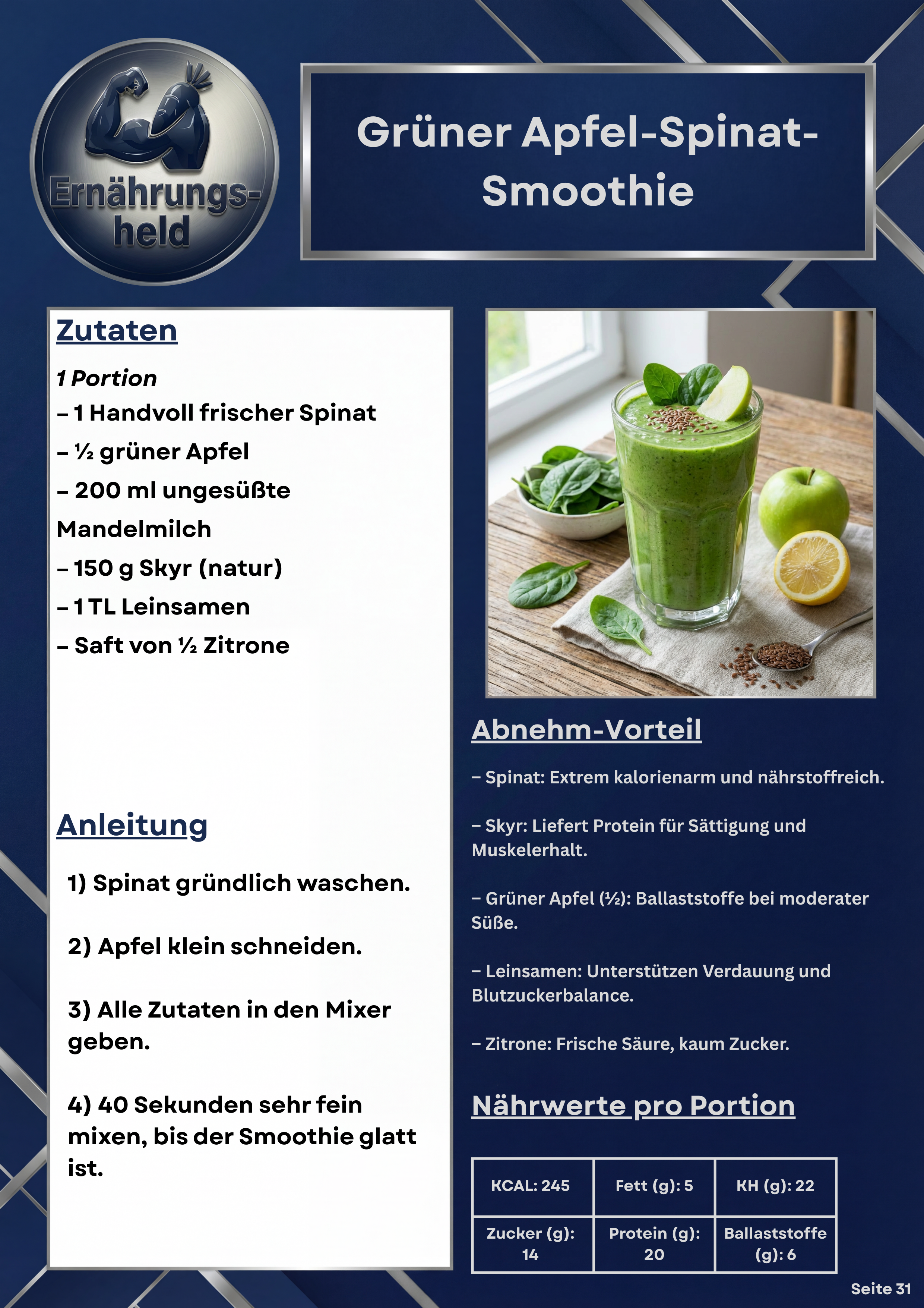 Abnehmen leicht gemacht – 50 Shakes und Smoothies zum Abnehmen (eBook)